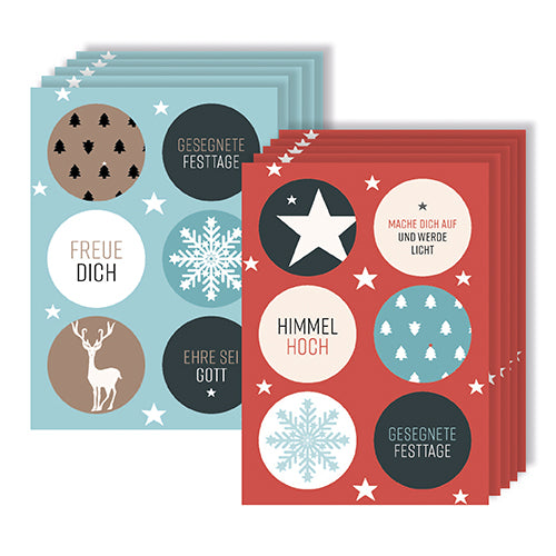Paket Stickerkarten-Set Weihnachten