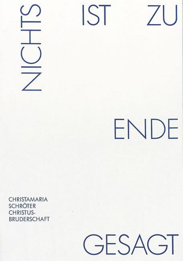 Buch Nichts ist zu Ende gesagt