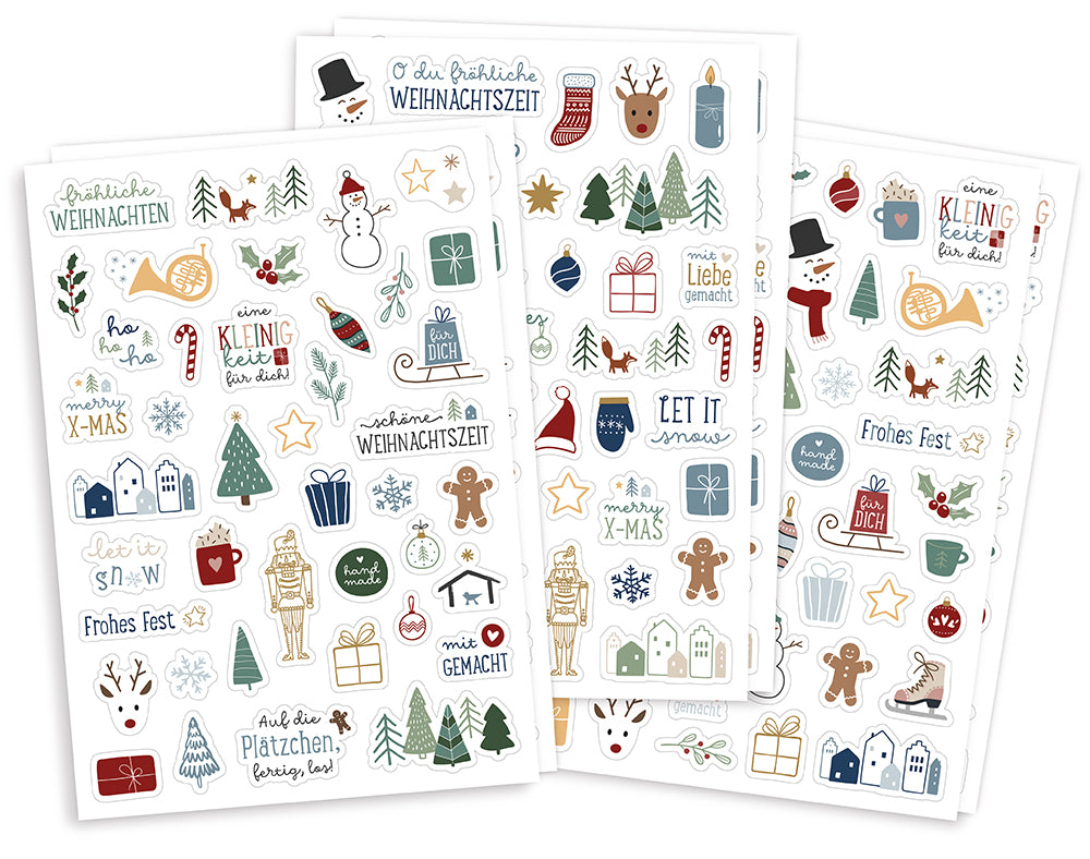 Karte Sticker-Set Weihnachten