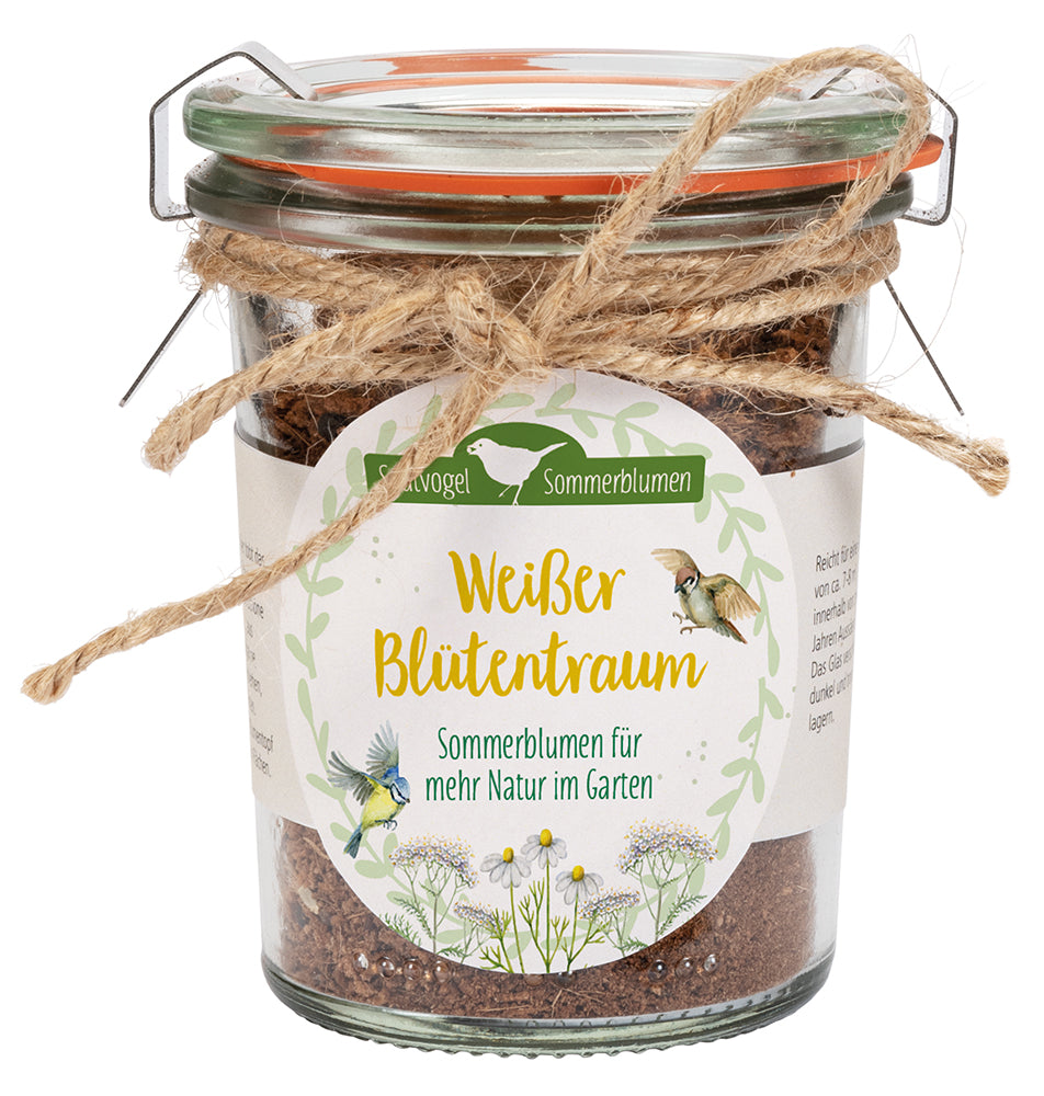 Weißer Blütentraum / Weckglas