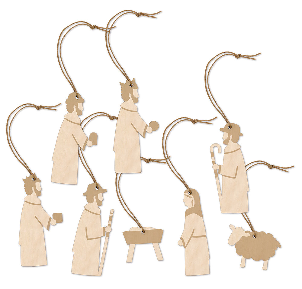 Nonbook Baumanhänger-Set Krippe