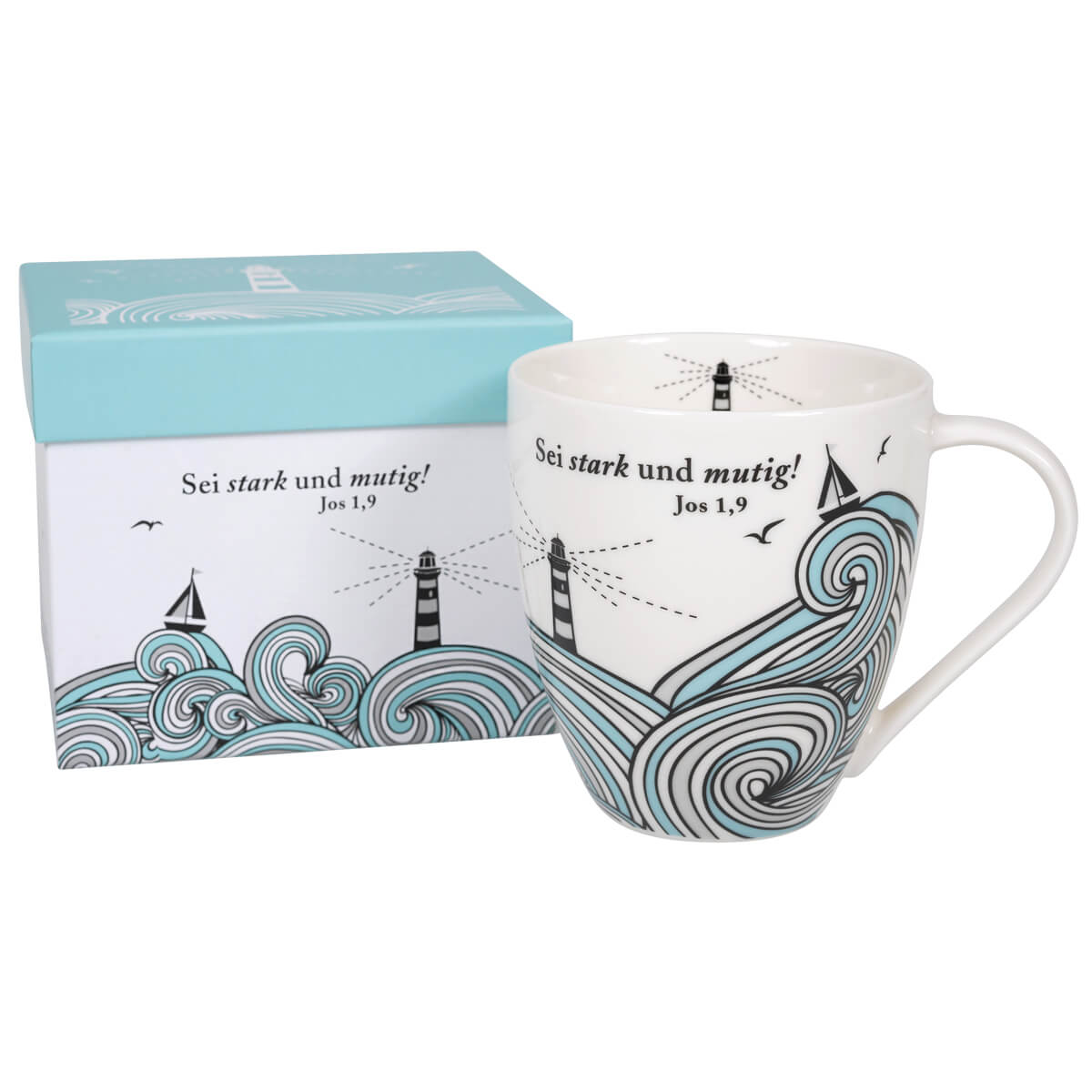 Sonstiges Tasse in Geschenkbox Sei stark und mutig!