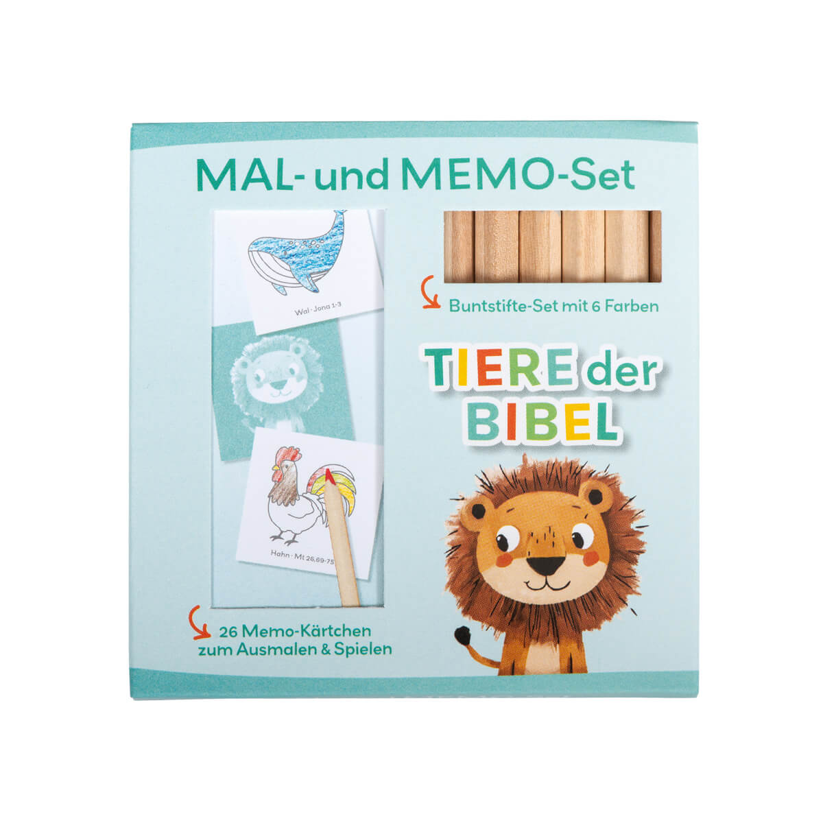 Sonstiges Mal- und Memo-Set Löwe Tiere der Bibel