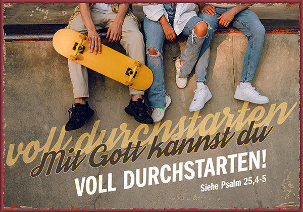 Sonstiges Metallschild Mit Gott kannst du voll durchstarten