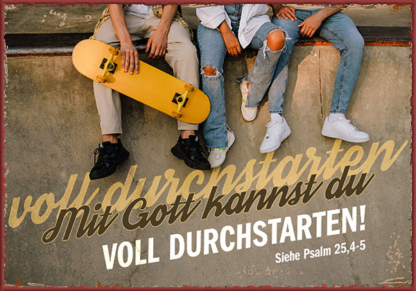 Sonstiges Metallschild Mit Gott kannst du voll durchstarten