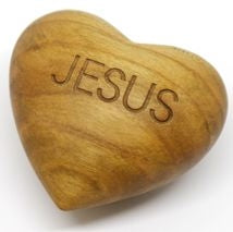 Sonstiges Holzherz Jesus