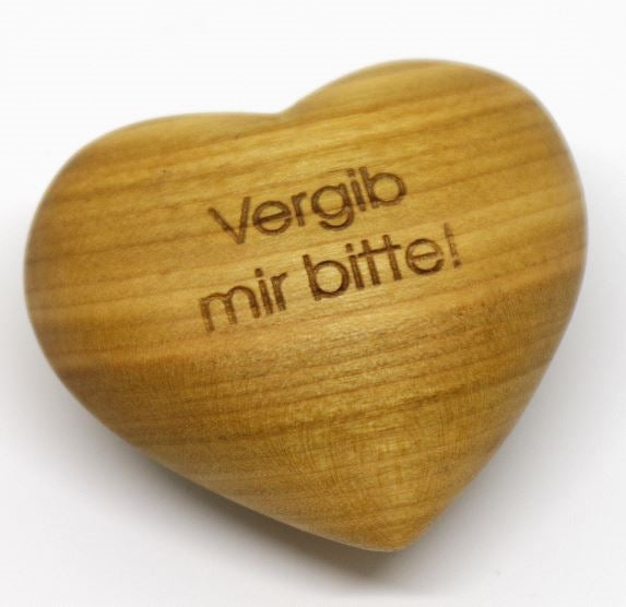 Sonstiges Holzherz Vergib mir bitte