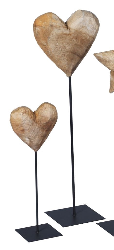 Sonstiges Holzherz (20 cm) mit Fuss