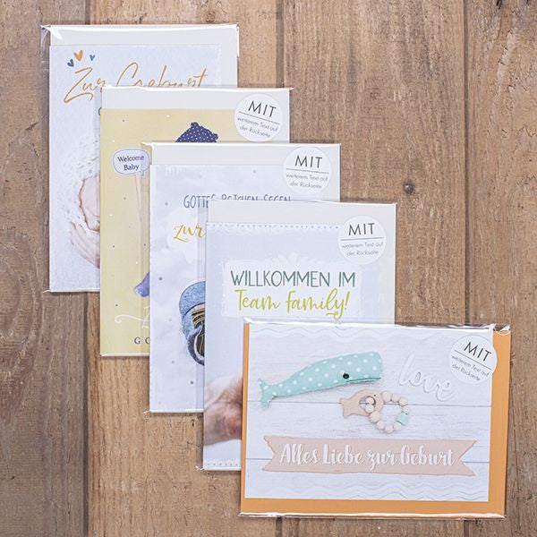 Sonstiges Faltkarten-Set Geburt (5 Ex.)
