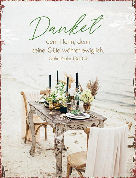 Sonstiges Metallschild Danket dem Herrn ...