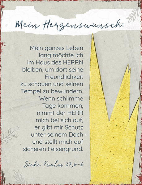 Sonstiges Metallschild Mein Herzenswunsch