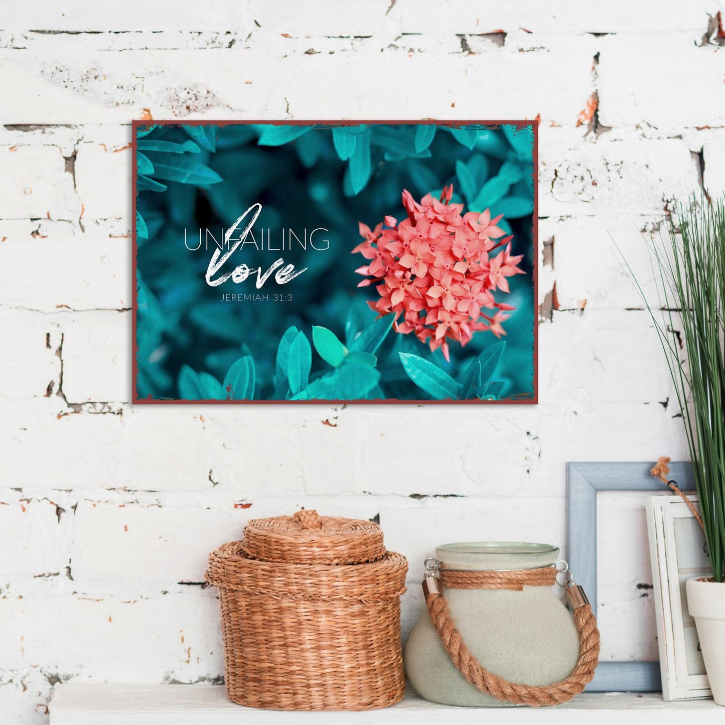 Sonstiges Metallschild Unfailing Love - Jeremiah 31:2