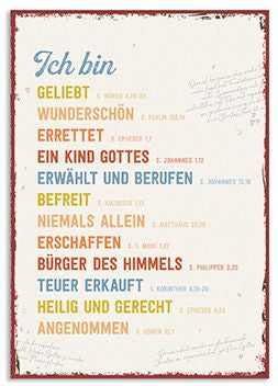 Druckerzeugnis Metallschild Identität