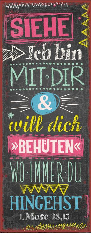 Sonstiges Metallschild Siehe. ich bin mit dir ..