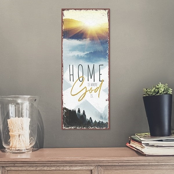 Sonstiges Metallschild Home is where God is.