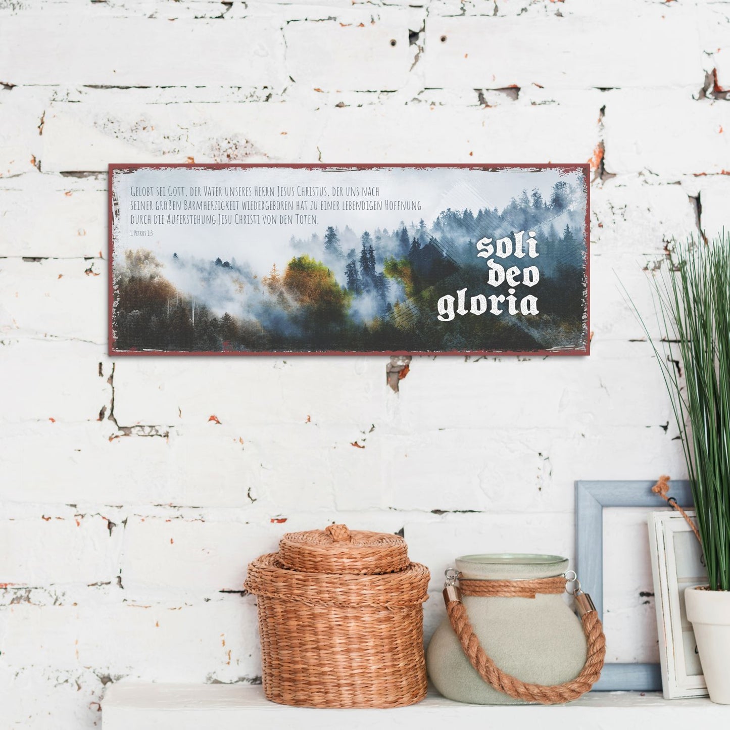 Sonstiges Metallschild Soli Deo Gloria