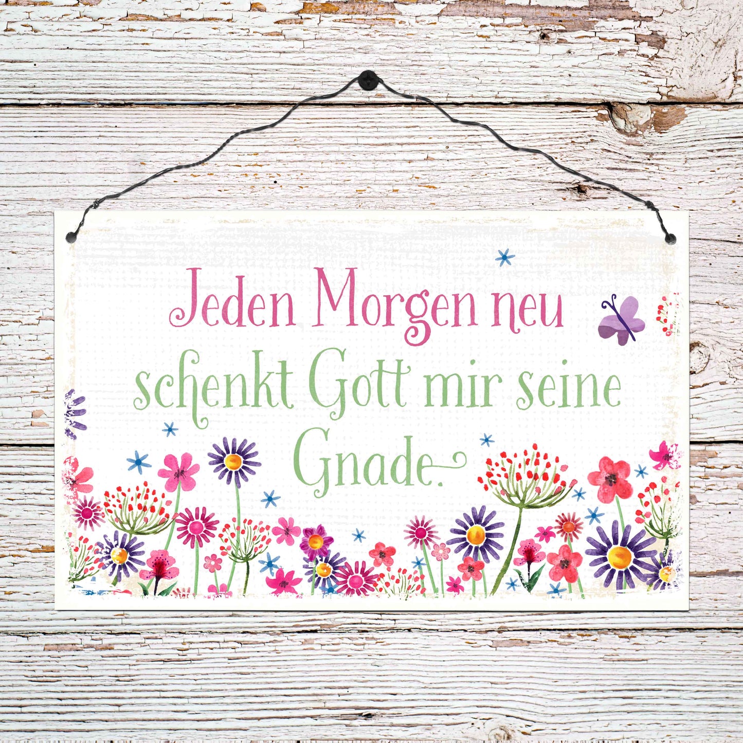 Sonstiges Holzschild groß Jeden Morgen neu ...