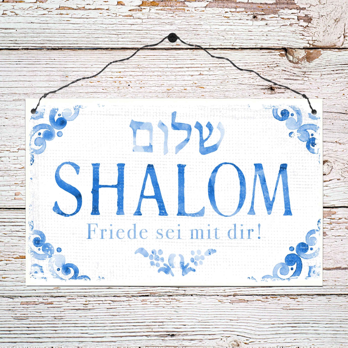 Sonstiges Holzschild groß Shalom - Friede sei mit dir