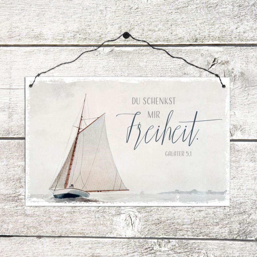 Sonstiges Holzschild groß Du schenkst mir Freiheit.