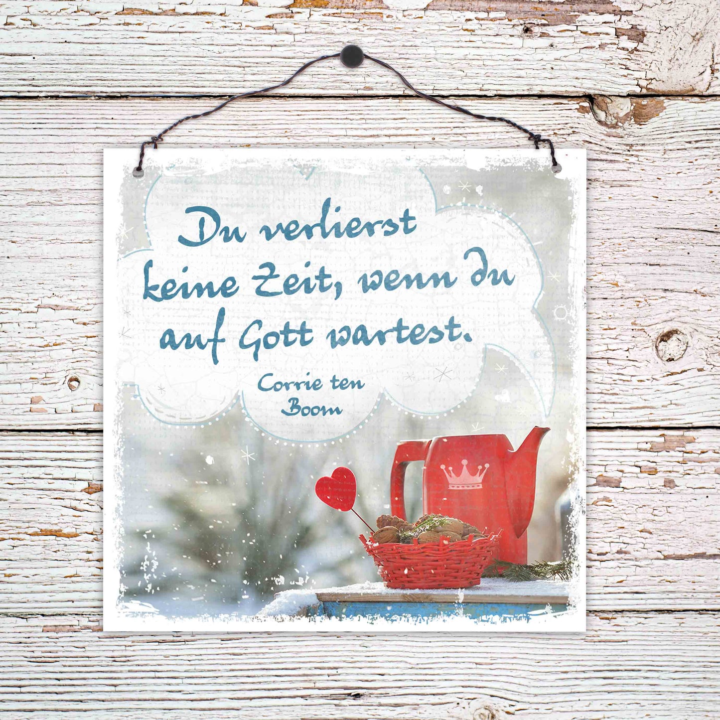 Sonstiges Holzschild klein Du verlierst keine Zeit ...