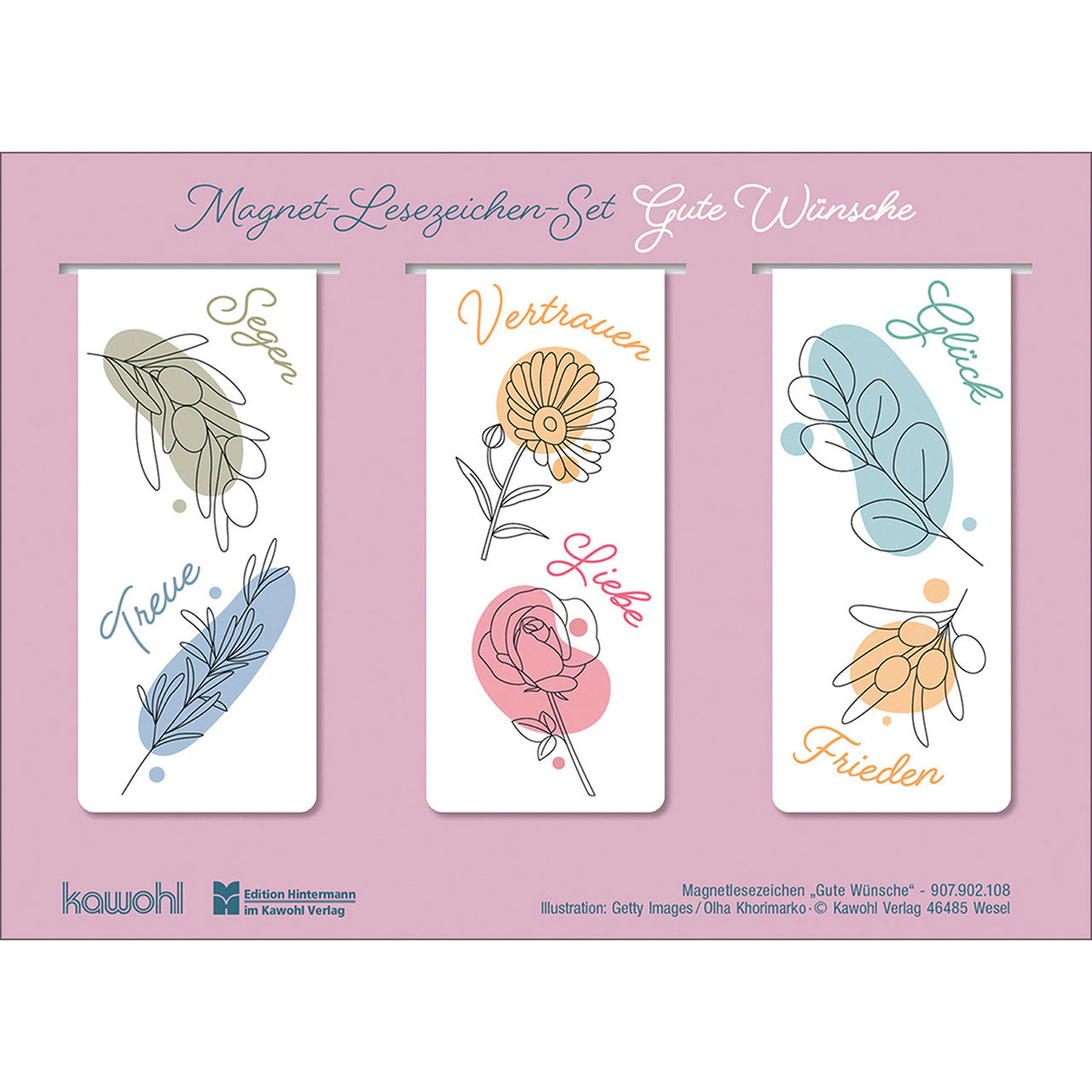 Magnet Magnet-Lesezeichen-Set Segen Treue Vertrauen