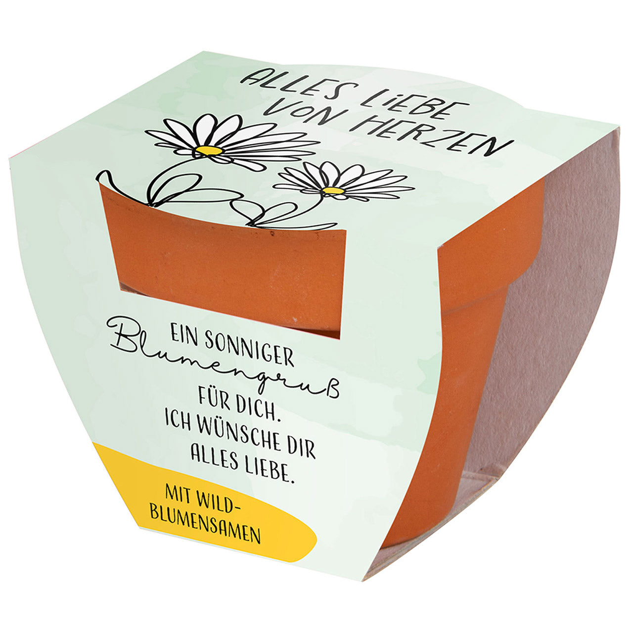 Magnet Blumengruß Alles Liebe von Herzen