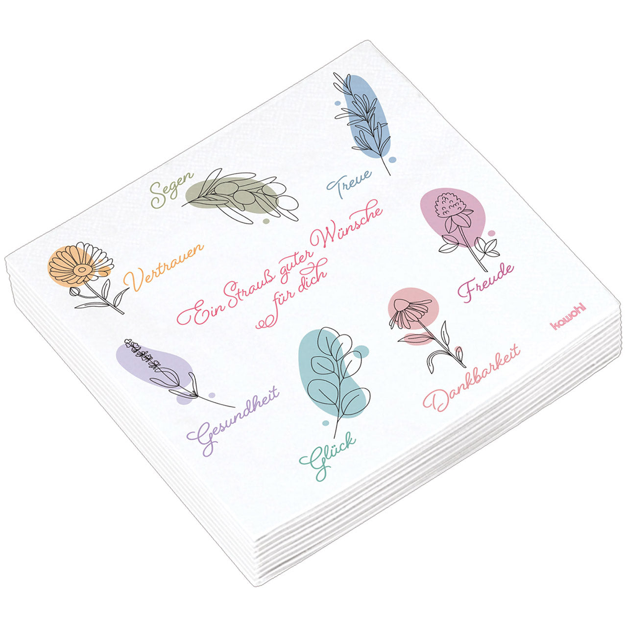 Sonstiges Servietten Ein Strauß guter Wünsche für dich 20 Ex.