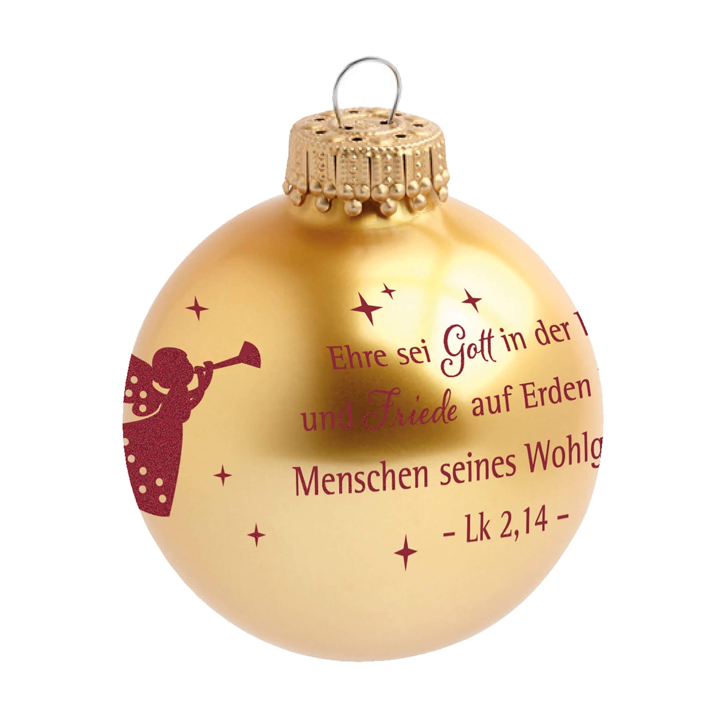 Sonstiges Christbaumkugel goldfarben Ehre sei Gott ...