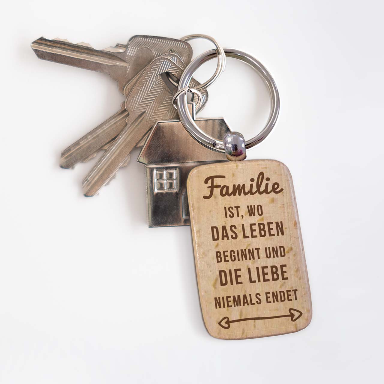 Sonstiges Schlüsselanhänger Familie ist. wo das Leben beginnt. und di