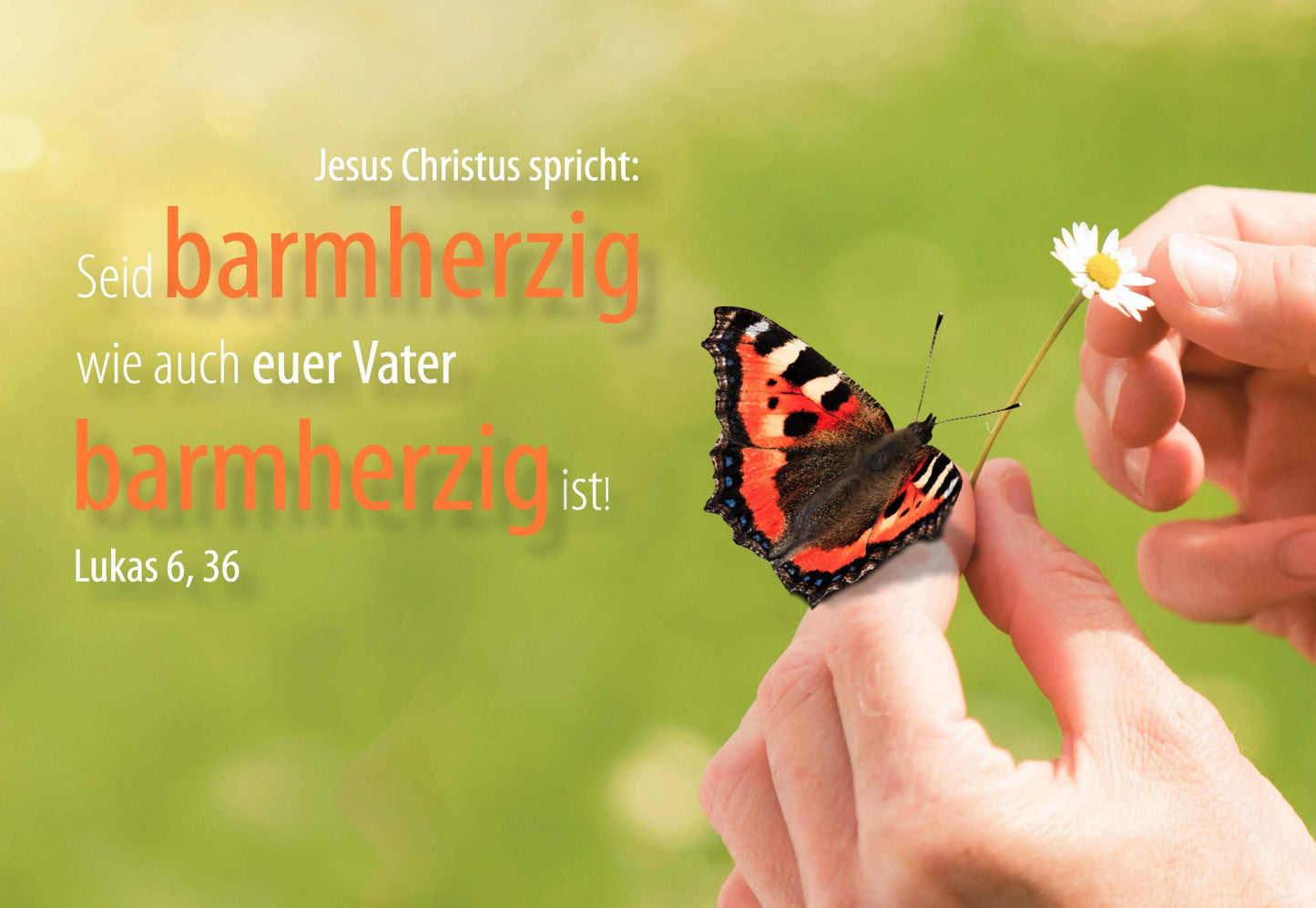 Sonstiges Postkarte 10 Ex. Jesus Christus spricht: Seid barmherzig