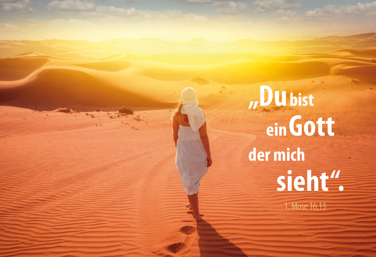 Sonstiges Postkarte 10 Ex. Du bist ein Gott. der mich sieht.