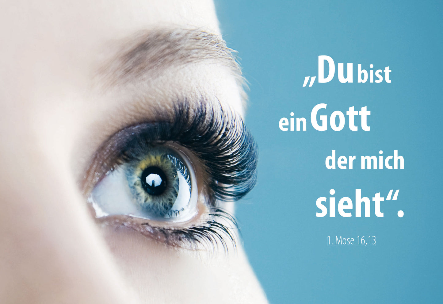Sonstiges Postkarte 10 Ex. Du bist ein Gott. der mich sieht.