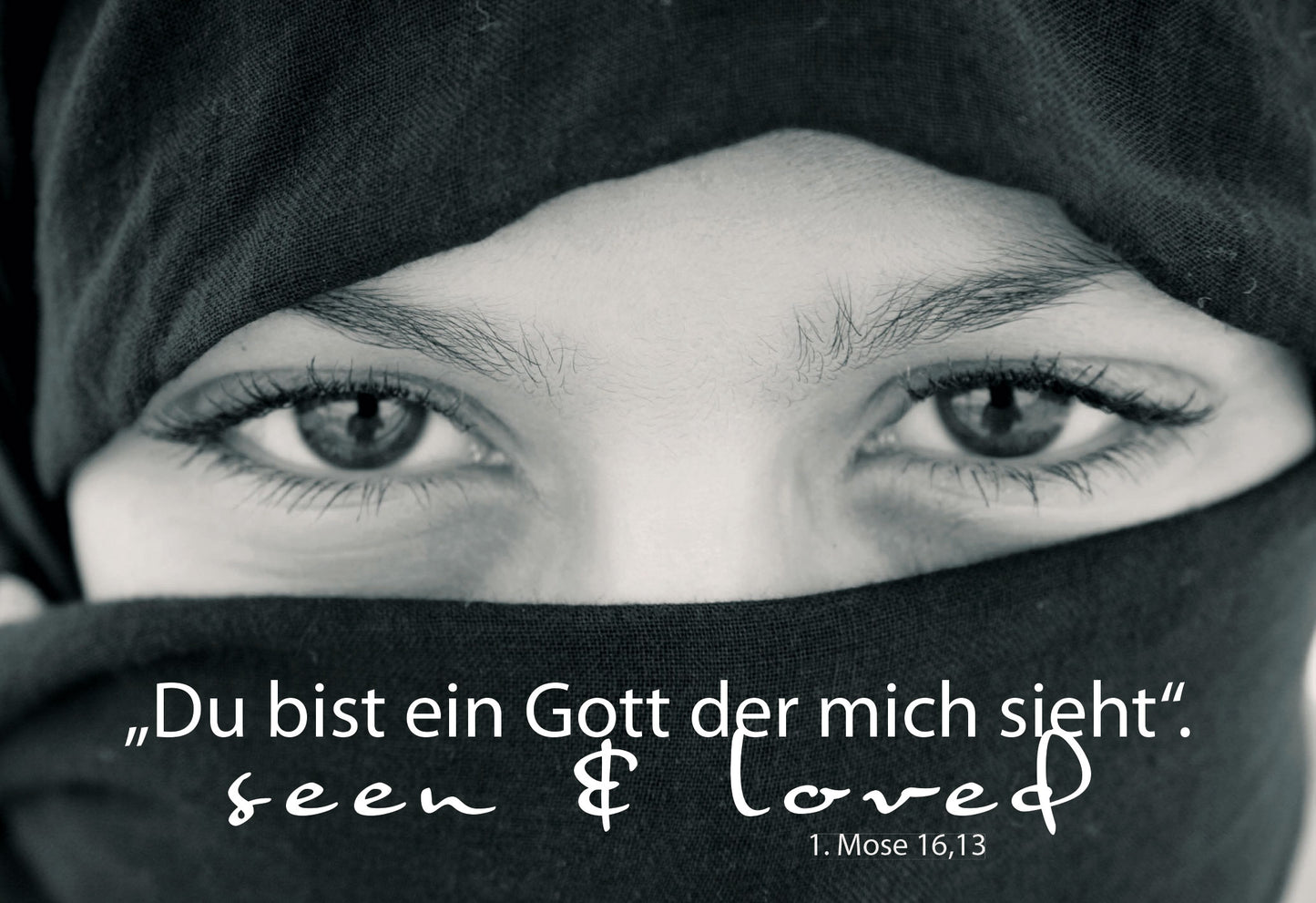 Sonstiges Postkarte 10 Ex. Du bist ein Gott. der mich sieht.