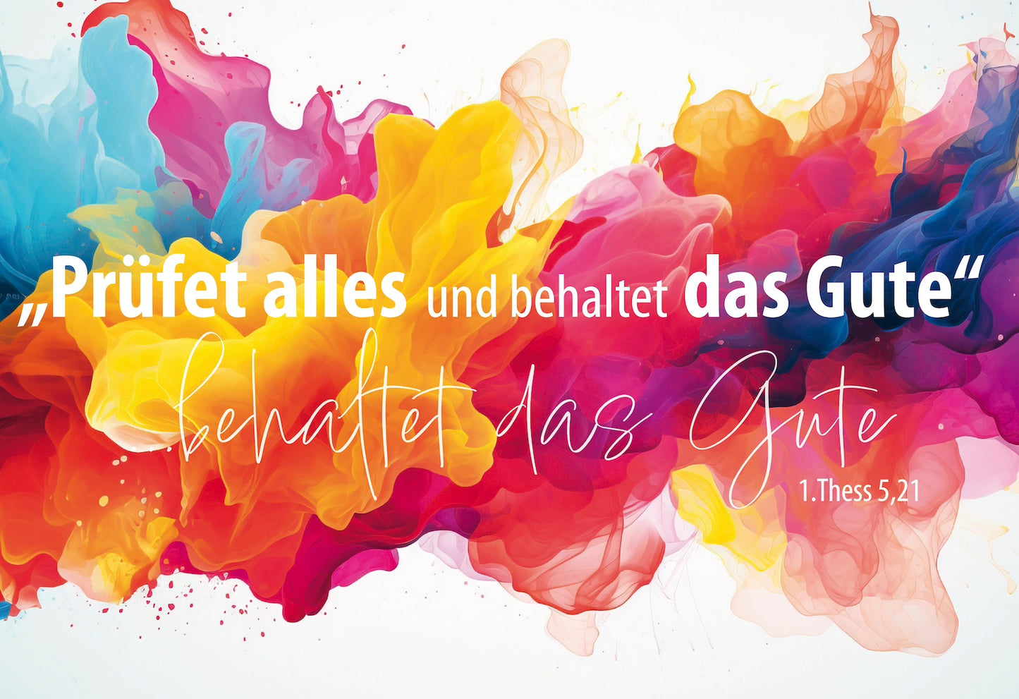 Karte Postkarte 10 Ex. Prüfet alles und behaltet das Gute