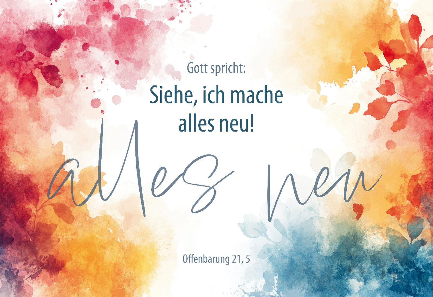 Sonstiges Postkarte 10 Ex. Gott spricht: Siehe. ich mache alles neu.