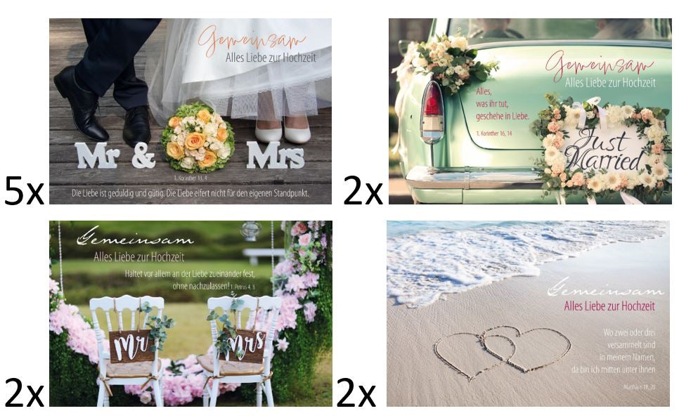 Sonstiges Paket Faltkarten Hochzeit (11 Ex.)