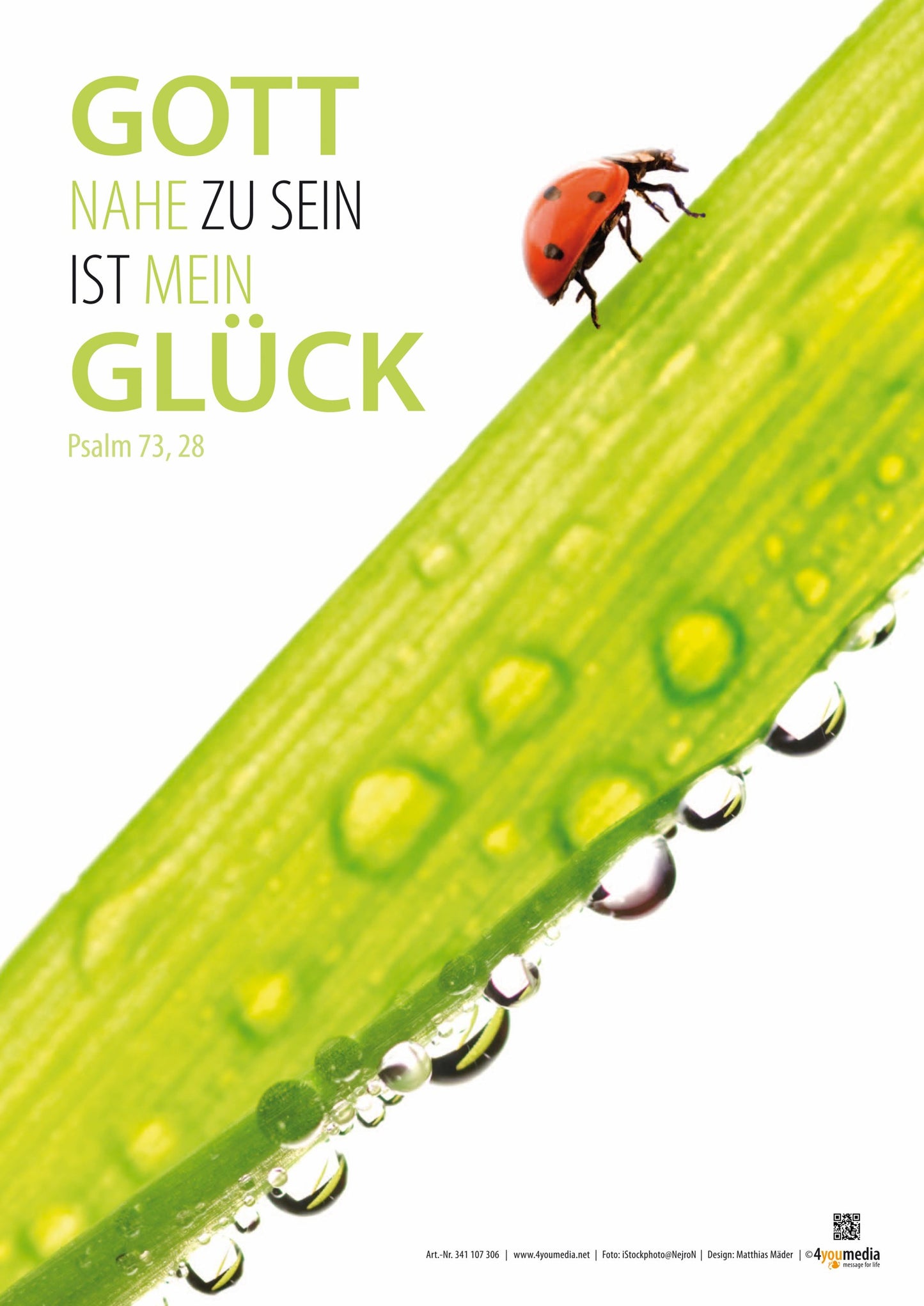 Sonstiges Poster A3 laminiert Gott nahe zu sein ist mein Glück