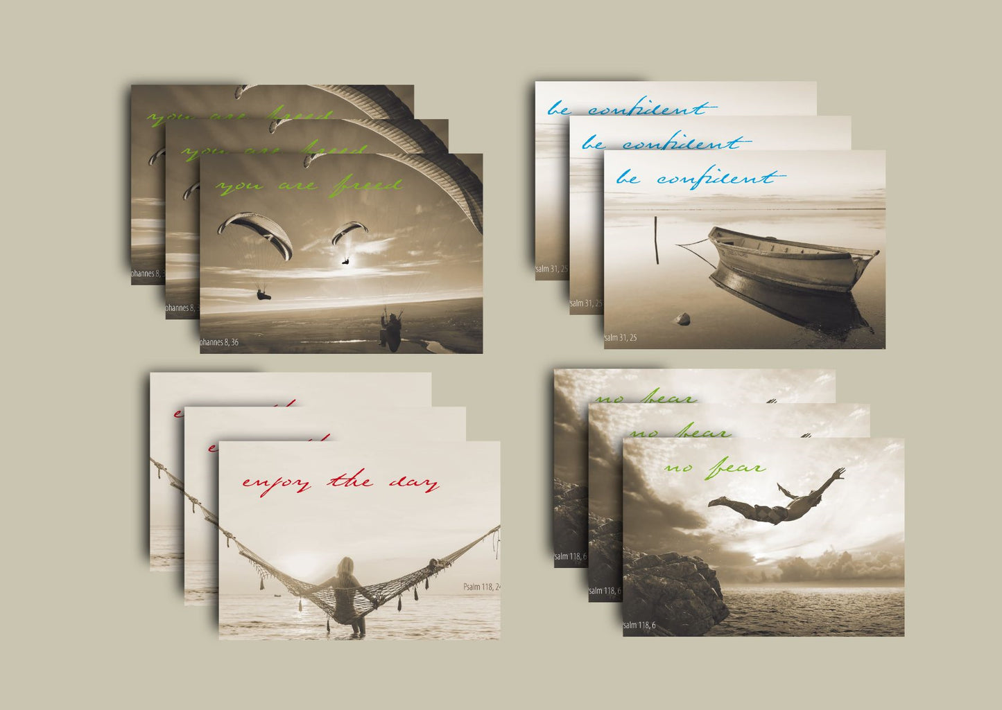 Karte Postkarten-Set Motivation-Cards 12 Ex.