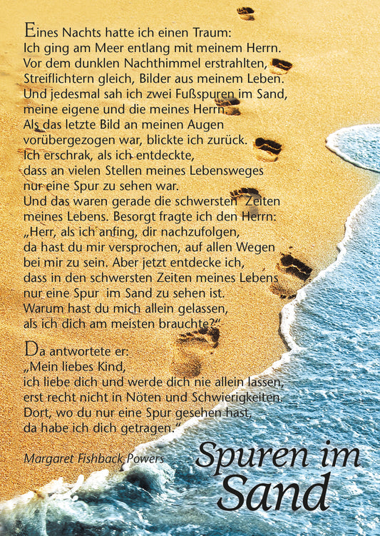 Paket Postkarte Spuren im Sand 12 Ex.