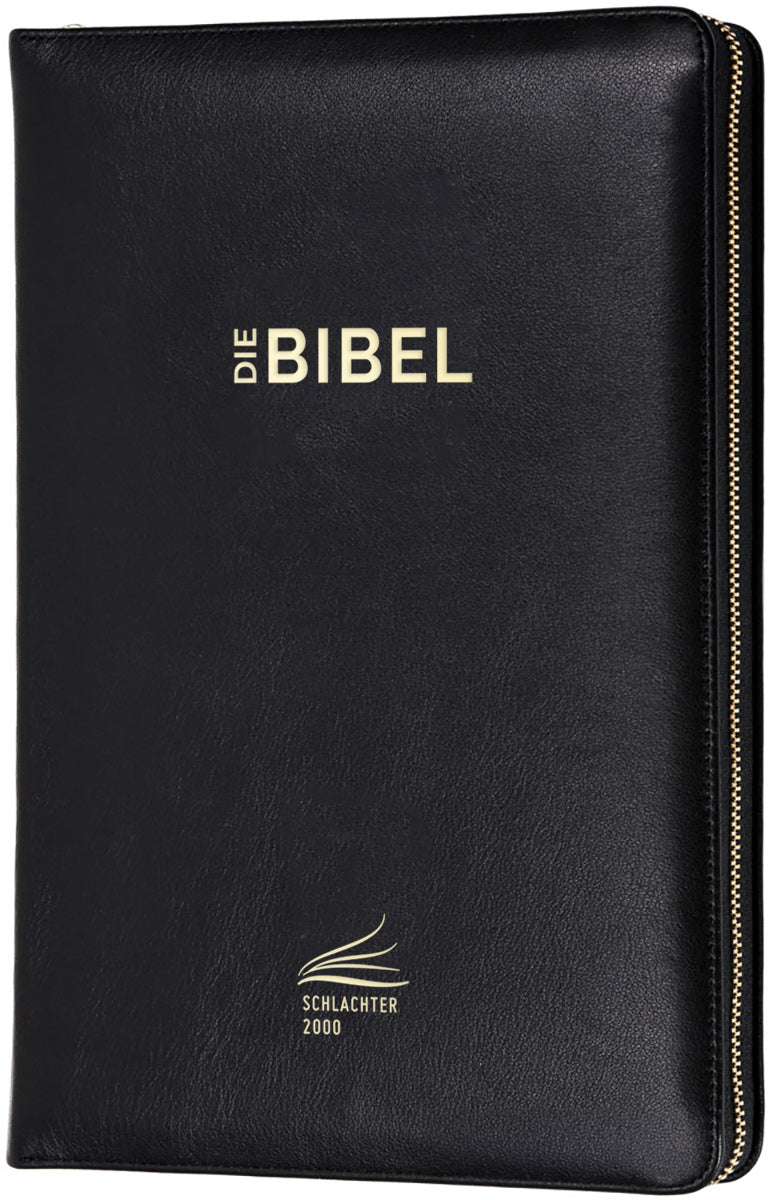 Buch                                               Die Bibel - Schlachter 2000 Standard Leder Reißverschluss