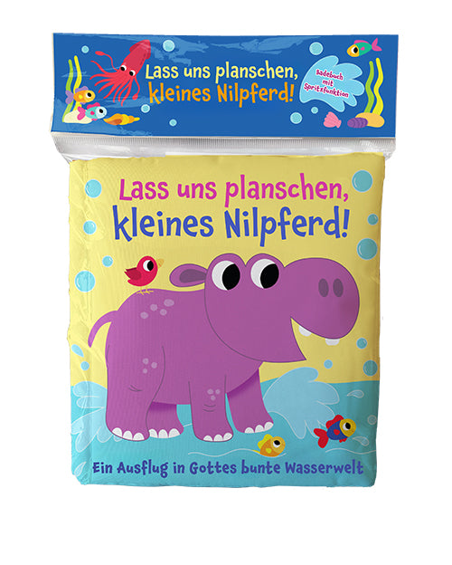 Lass uns planschen. kleines Nilpferd!