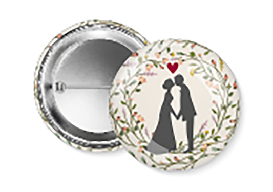 Sonstiges                                          Button Hochzeit - 6er-Set