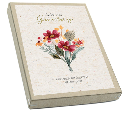 Karte                                              Kartenbox - Grüße zum Geburtstag