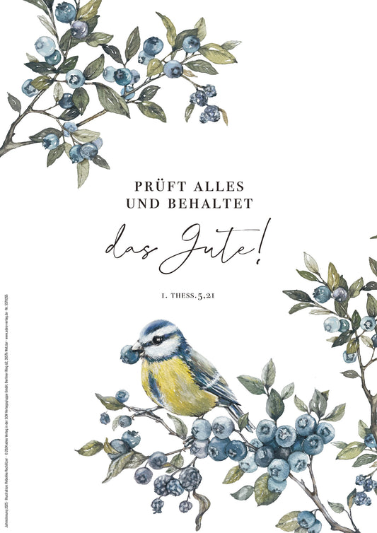 Poster A4 Prüft alles und behaltet das Gute!               1. Thessalonicher 5.21