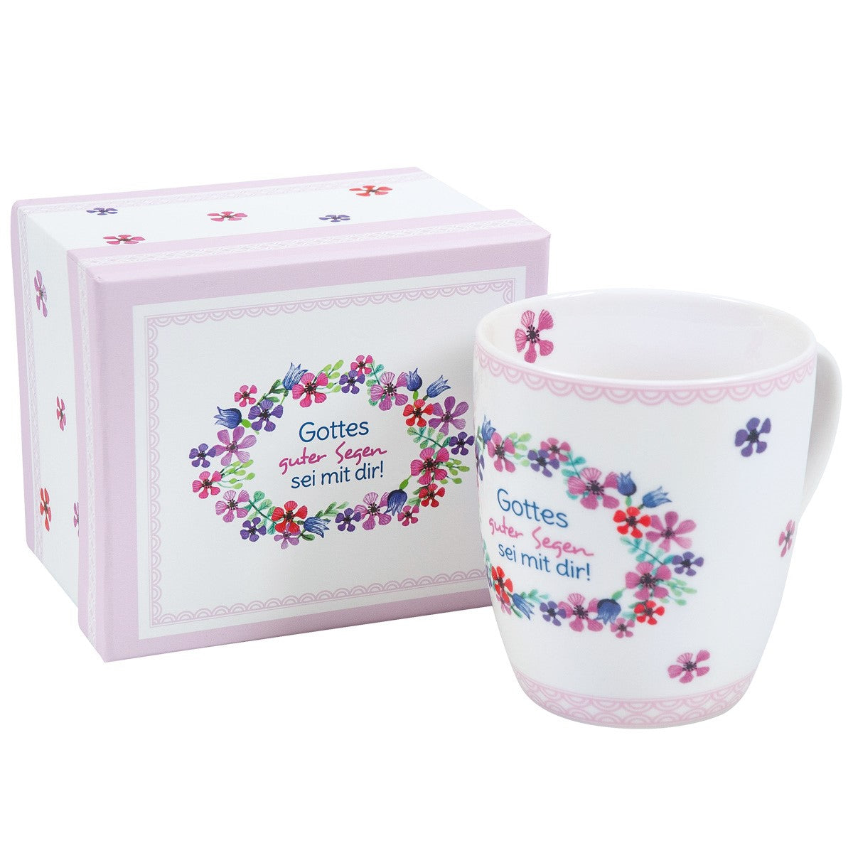 Tasse in Geschenkbox Blumen