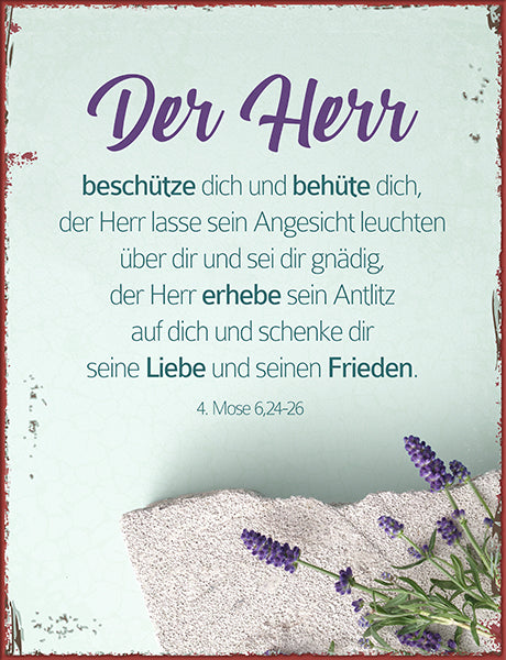 Sonstiges                                          Metallschild Der Herr beschütze dich