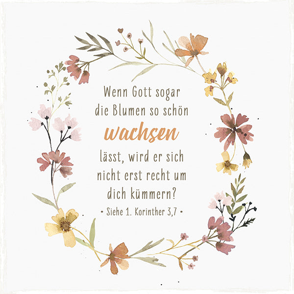 Sonstiges                                          Holzschild Wenn Gott sogar die Blumen so schön wachsen läss