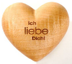 Sonstiges                                          Holzherz Ich liebe dich!