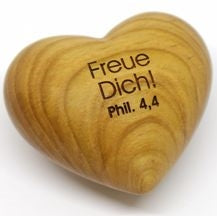 Sonstiges                                          Holzherz Freue Dich! Phil.4.4