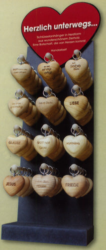 Sonstiges                                          Display Holzherz-Anhänger 48 Ex.
